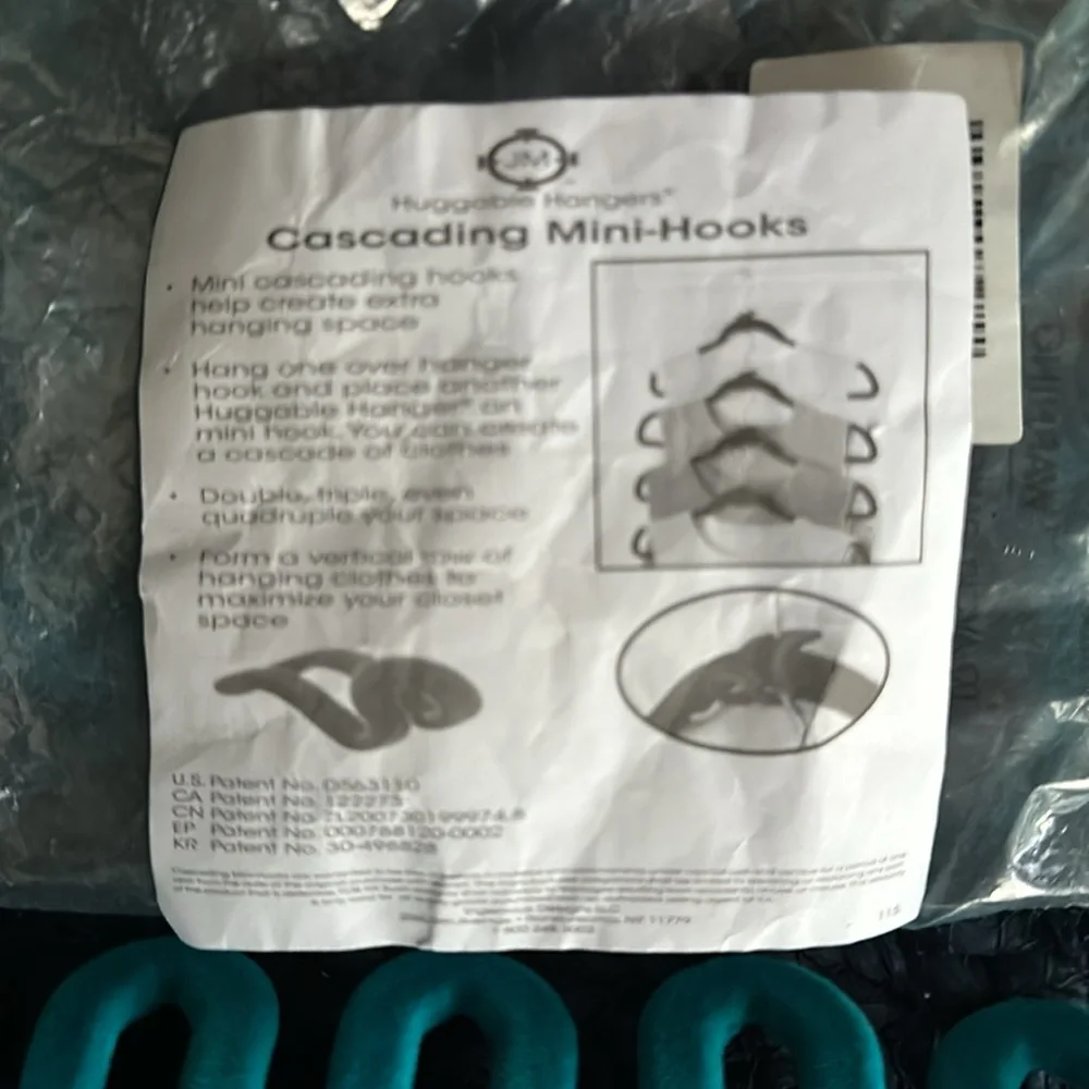 NEW and Never Used- JM Cascading Mini-Hooks Hanger  for space saving